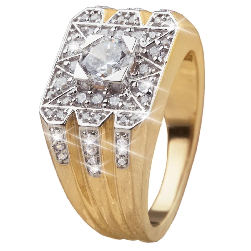 women's halo diamond rings-Perfecto Men's Ring