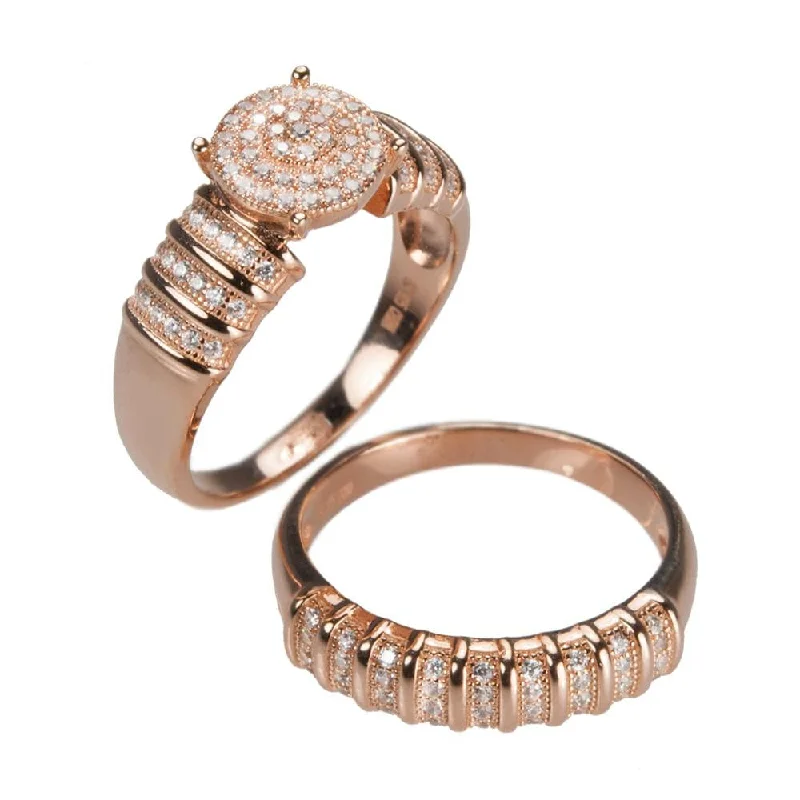 women's art deco rings-Diana Duo Ring