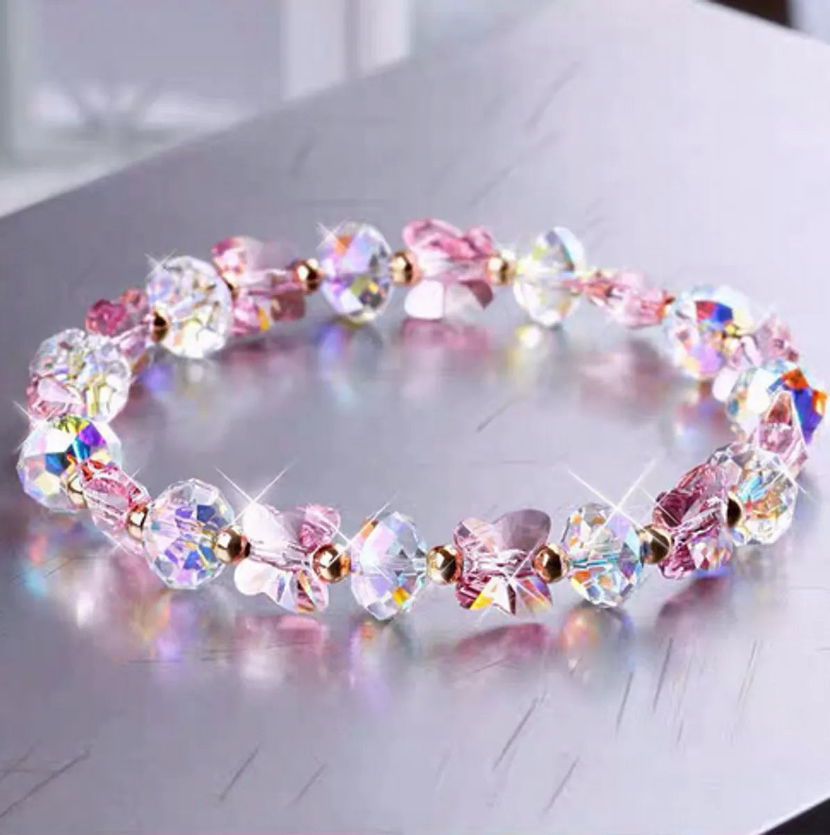 women's cute bangle bracelets-Fairy Style IG Style Butterfly Artificial Crystal Wholesale Bracelets