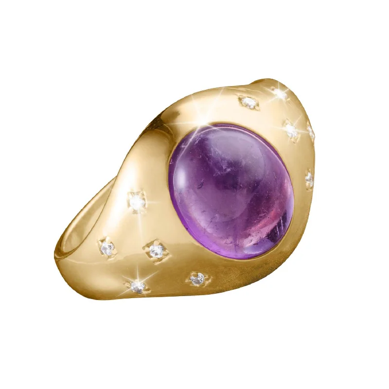 women's multicolor gemstone rings-Triumph Amethyst Ring