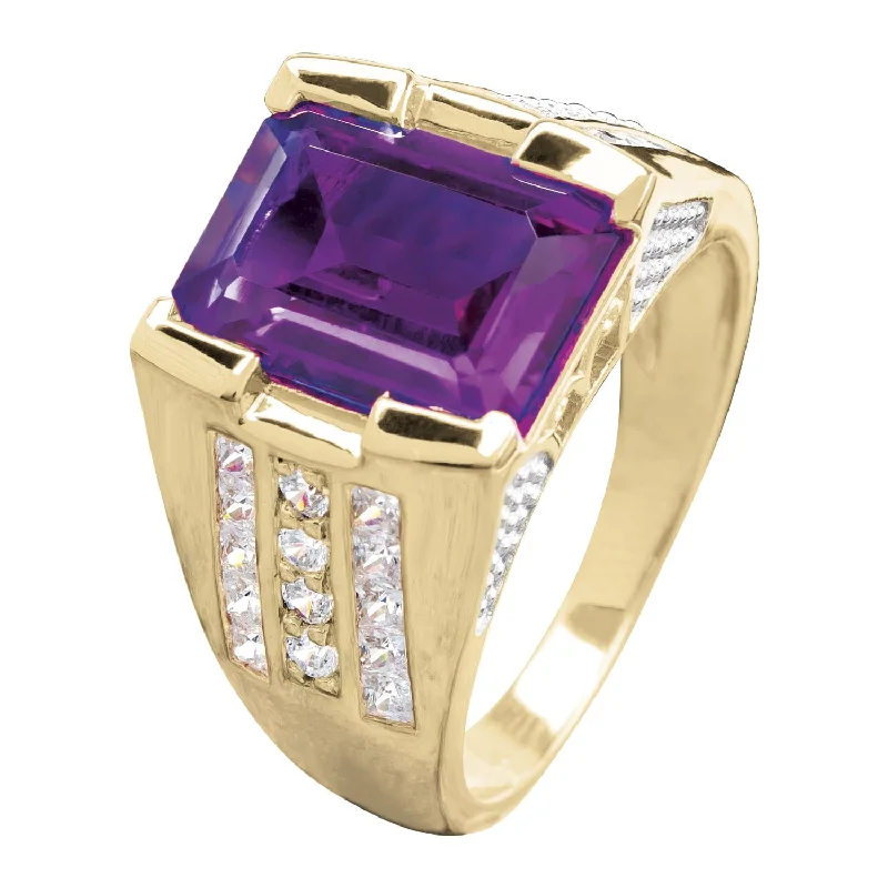 women's oval cut rings-Supreme Purple Men's Ring