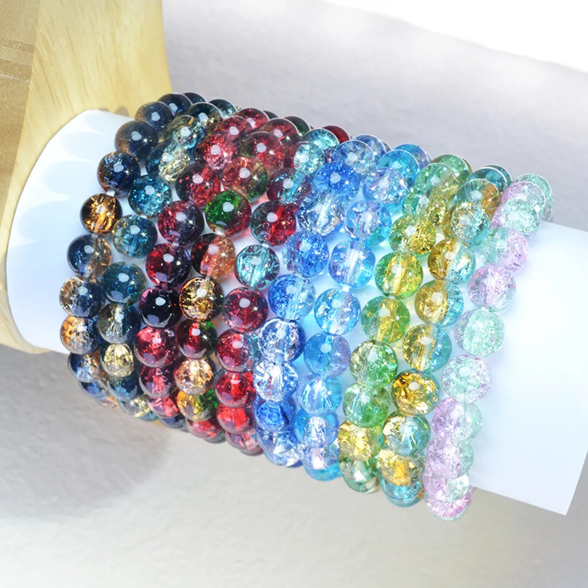 women's adjustable bracelets-Casual Simple Style Round Artificial Crystal Wholesale Bracelets