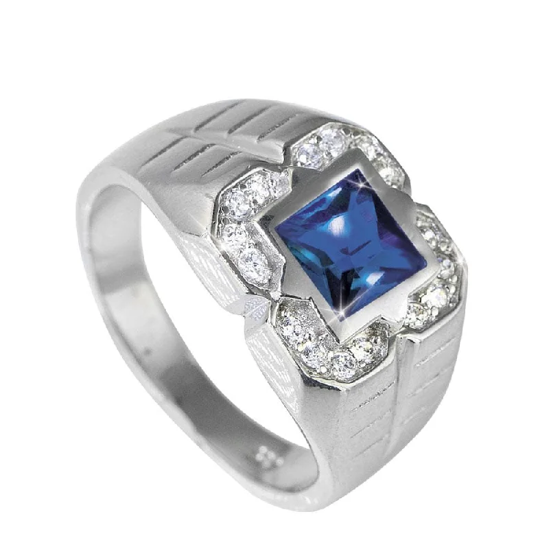 women's birthstone rings-Ranger Men's Sapphire Ring