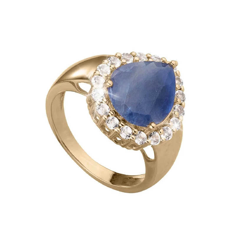 women's engagement rings-Precious Gems Pera Sapphire Ring