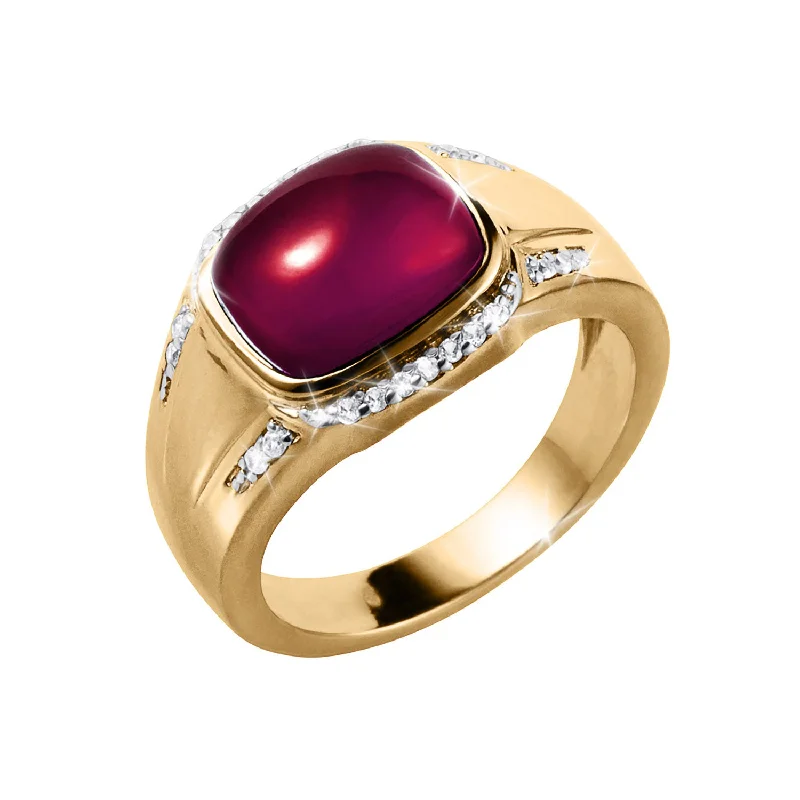 women's zodiac rings-Garnet Beam Ring