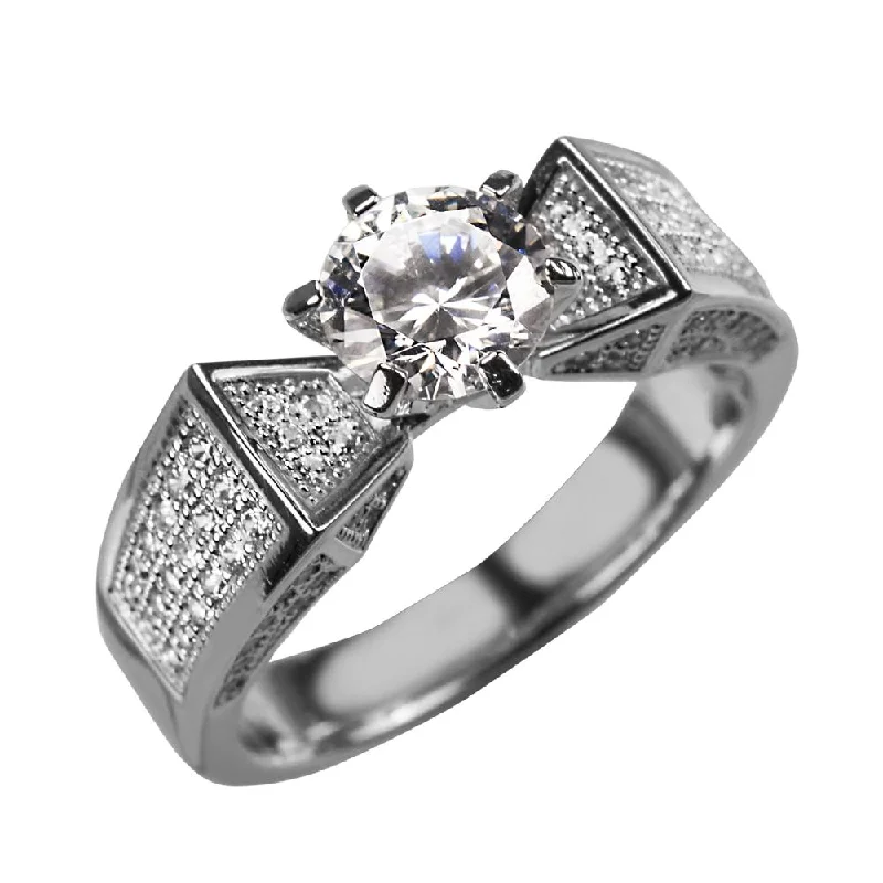 women's cushion cut rings-Star Solitaire Ring