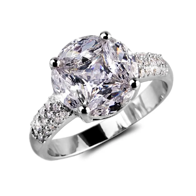 women's luxury rings-Capella Rhodium Ring