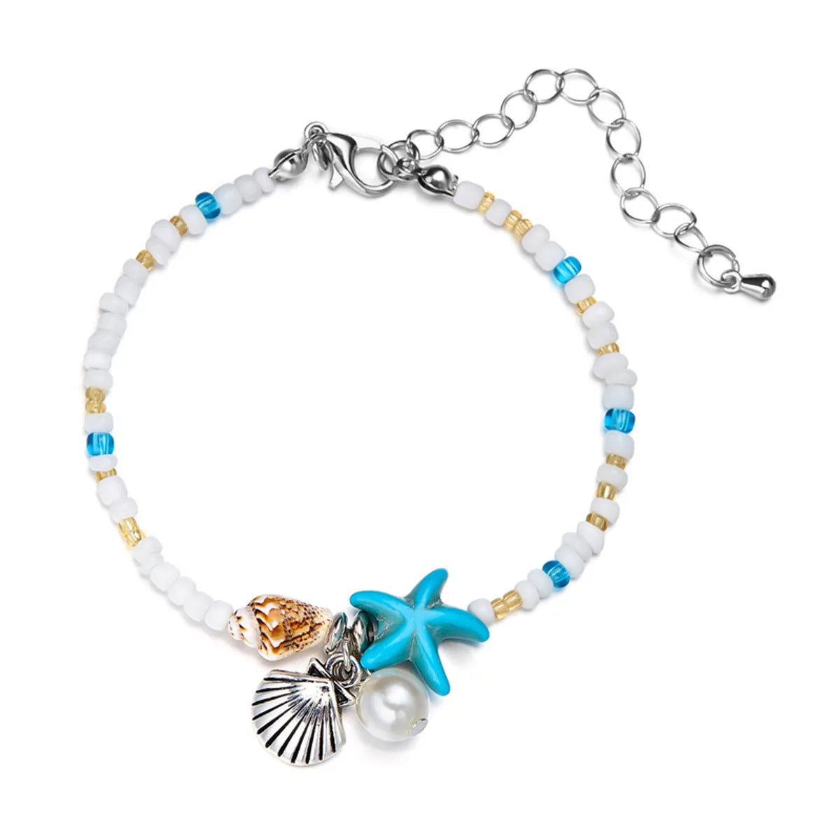 #1 Blue-Starfish Shell-Bracelets