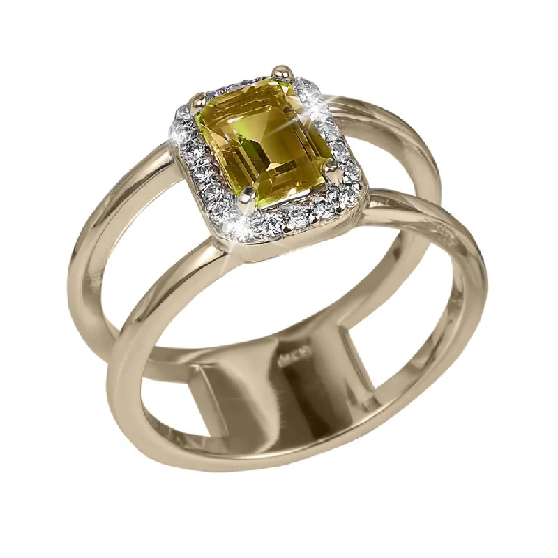 women's bold rings-Destiny Citrine Ring