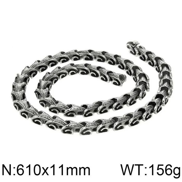 Steel Necklace Kn10315-D