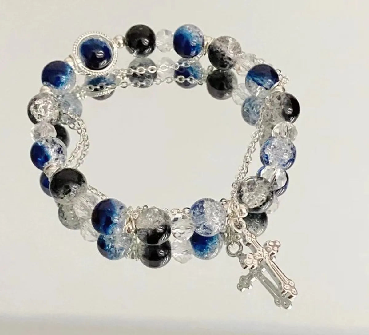 Cross Burst Beads Bracelet