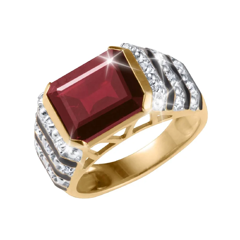 women's men's style rings-Firestorm Garnet Ring