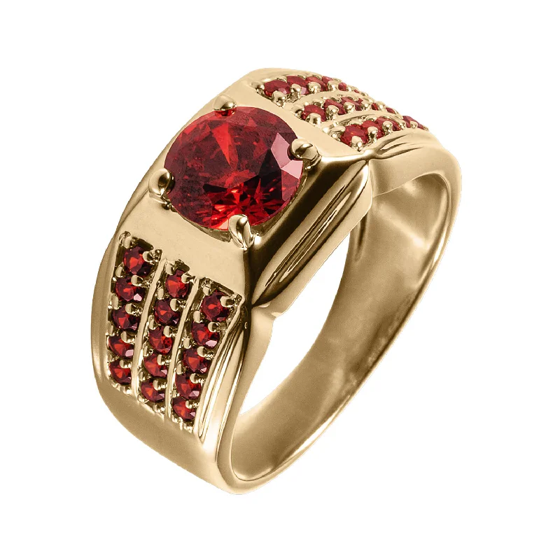 women's stylish rings-Electro Techmaster Red Blaze Men's Ring