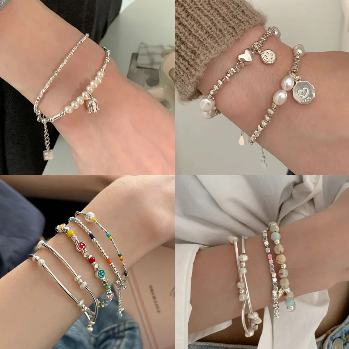 women's pearl bracelets-Simple Style Heart Shape Copper Plating Gold Plated Bracelets