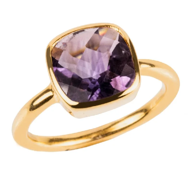 women's custom name rings-Dream Gems Ring Amethyst Purple