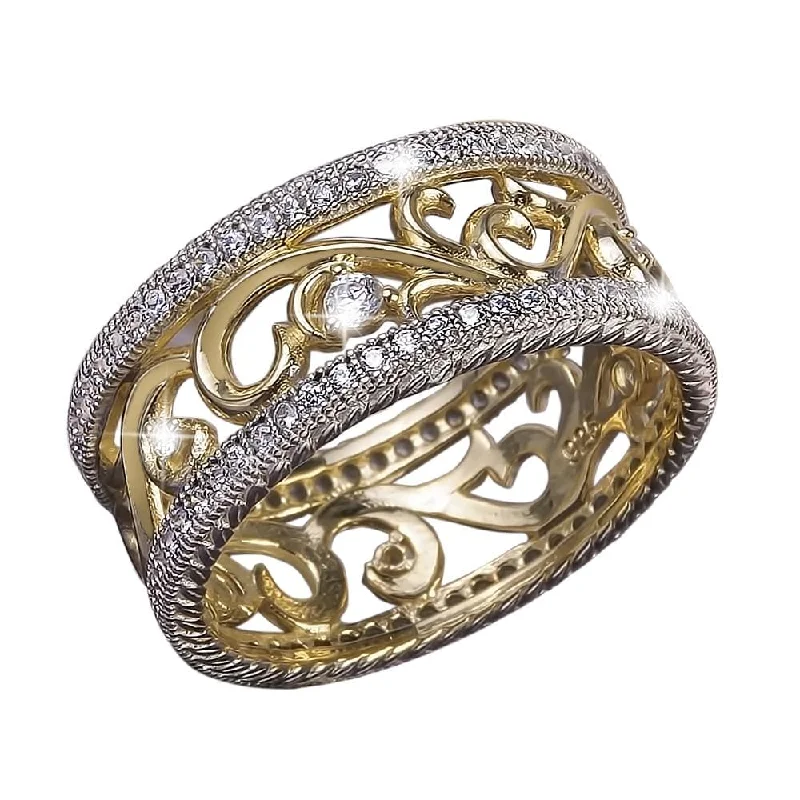 women's eternity rings-Rococo Garland Ring