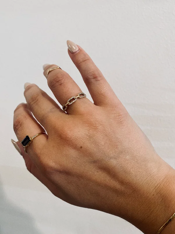 women's minimalist rings-CHAIN BABE RING