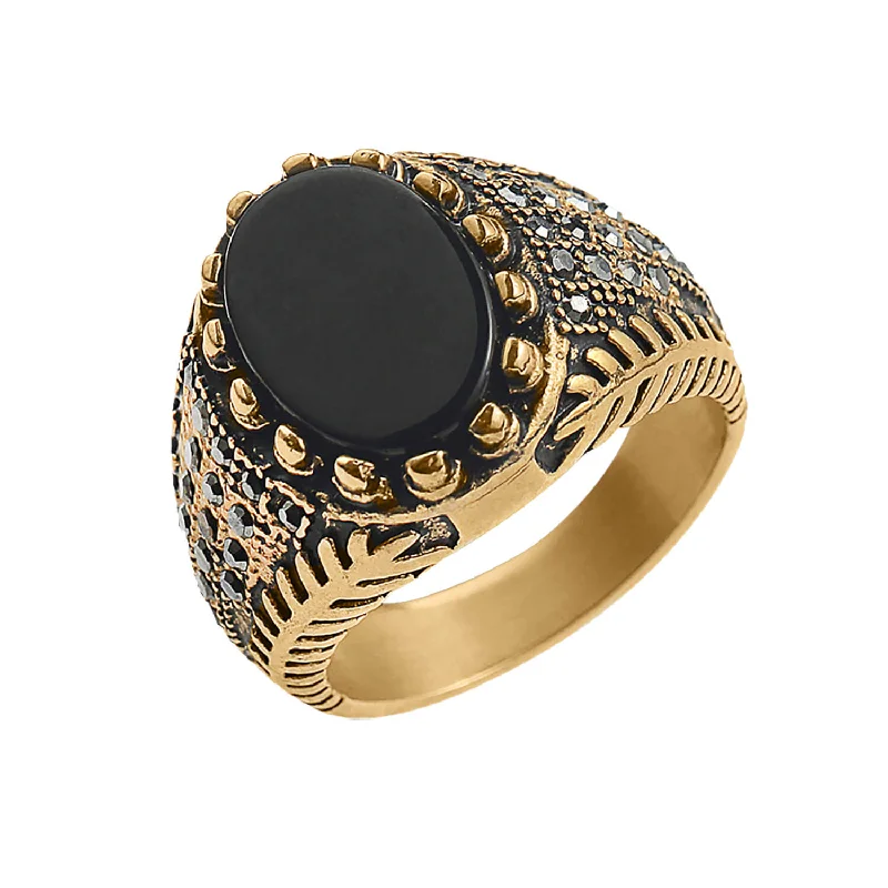 women's birthstone rings for her-Optima Onyx Men's Ring