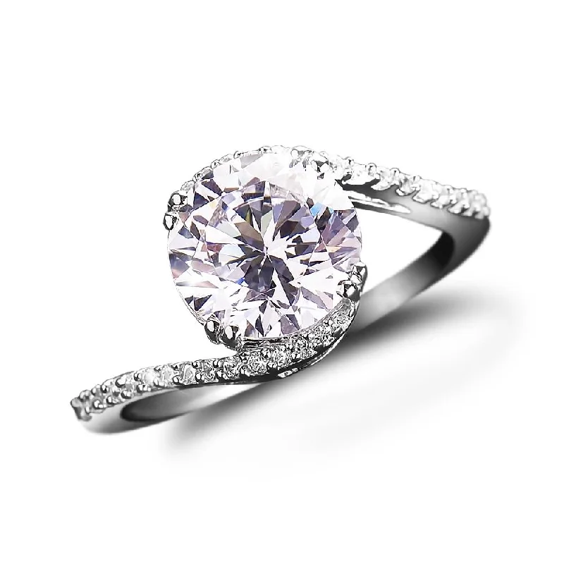 women's vintage rings-Embrace Solitaire Ring