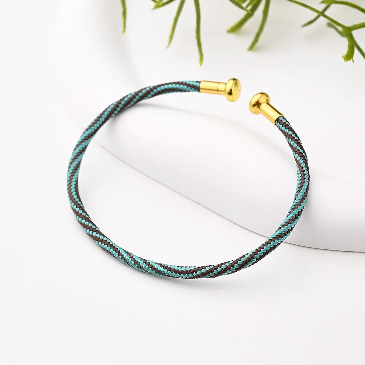 Adjustable Bracelet (Brown & Blue)