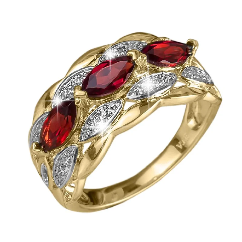 women's luxury rings-Garbo Garnet Ring