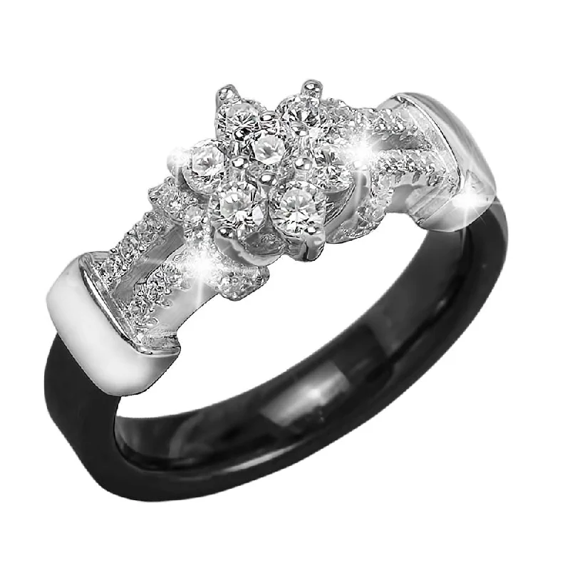 women's designer rings-Daisy Ceramic Ring