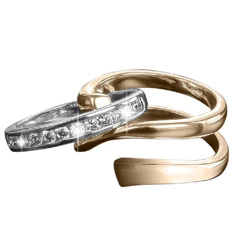 women's art deco rings-Twister Gold Ring