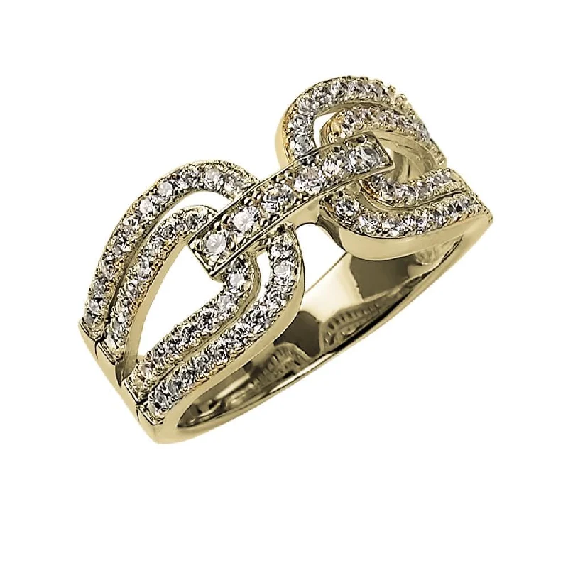 women's white gold rings-Gancini Gold Ring