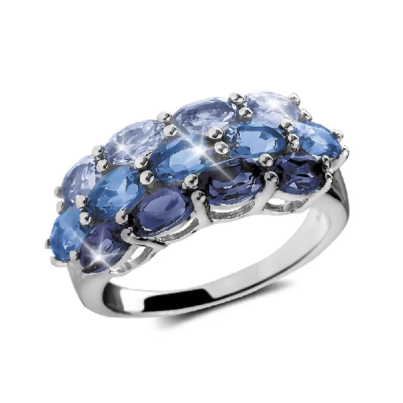 women's men’s style engagement rings-Topaz Dream Ring