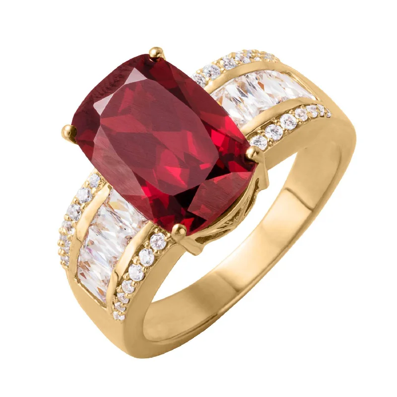 women's stacking rings-Shield Garnet Ring