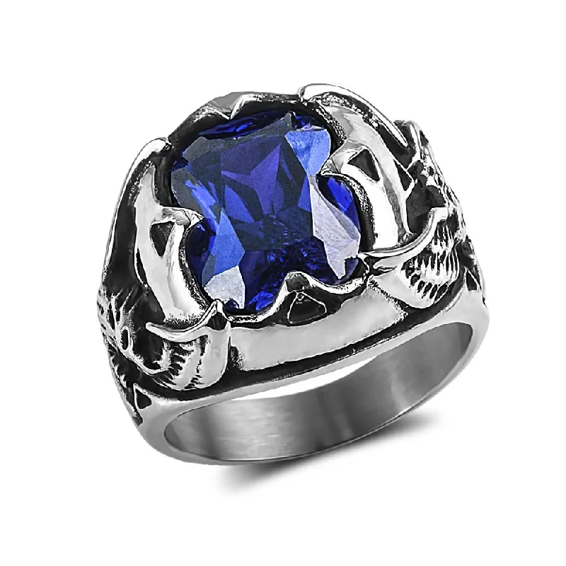 women's infinity rings-Men's Blue Eagle Ring