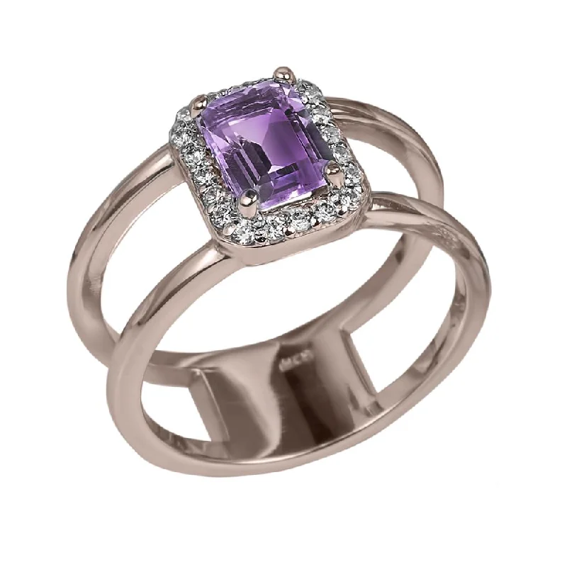 women's designer rings-Destiny Amethyst Ring