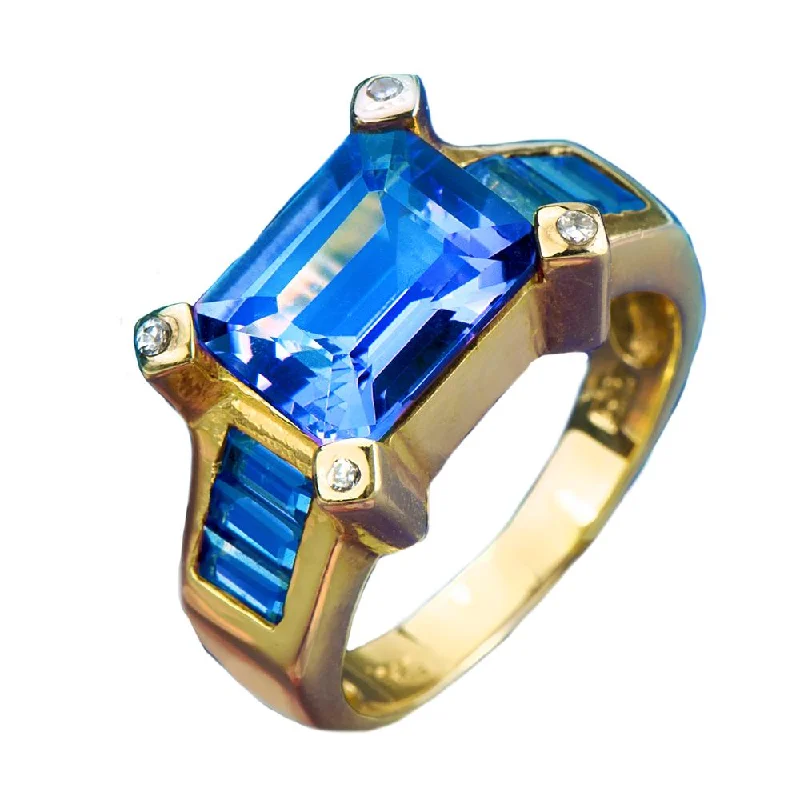 women's personalized rings-Cleopatra Topaz Ring