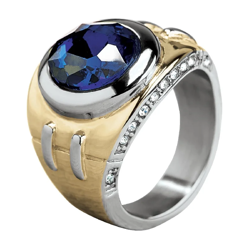 women's two-tone rings-Lincoln Blue Men's Ring