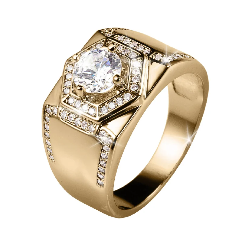 women's square rings-Refined Legacy Gold Ring