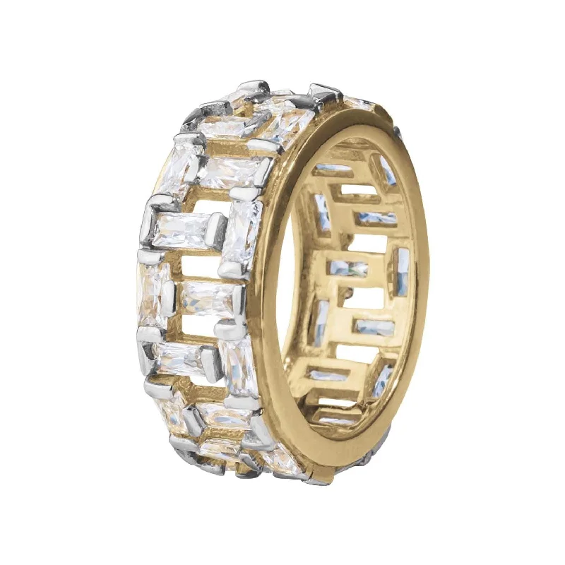 women's luxury rings-Bamboo Bay Gold Eternity Ring