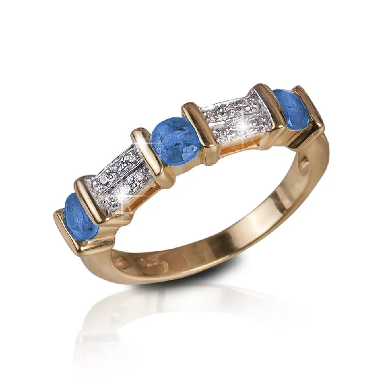 women's gemstone rings-Trieste Sapphire Gem Ring