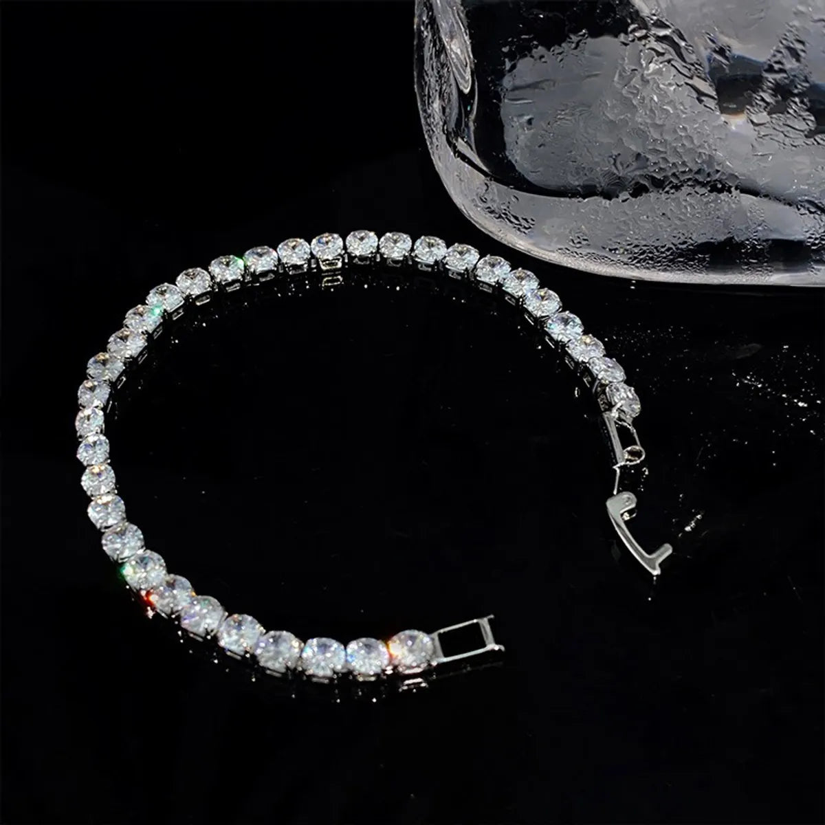 24# Bracelet-Large Silver Square