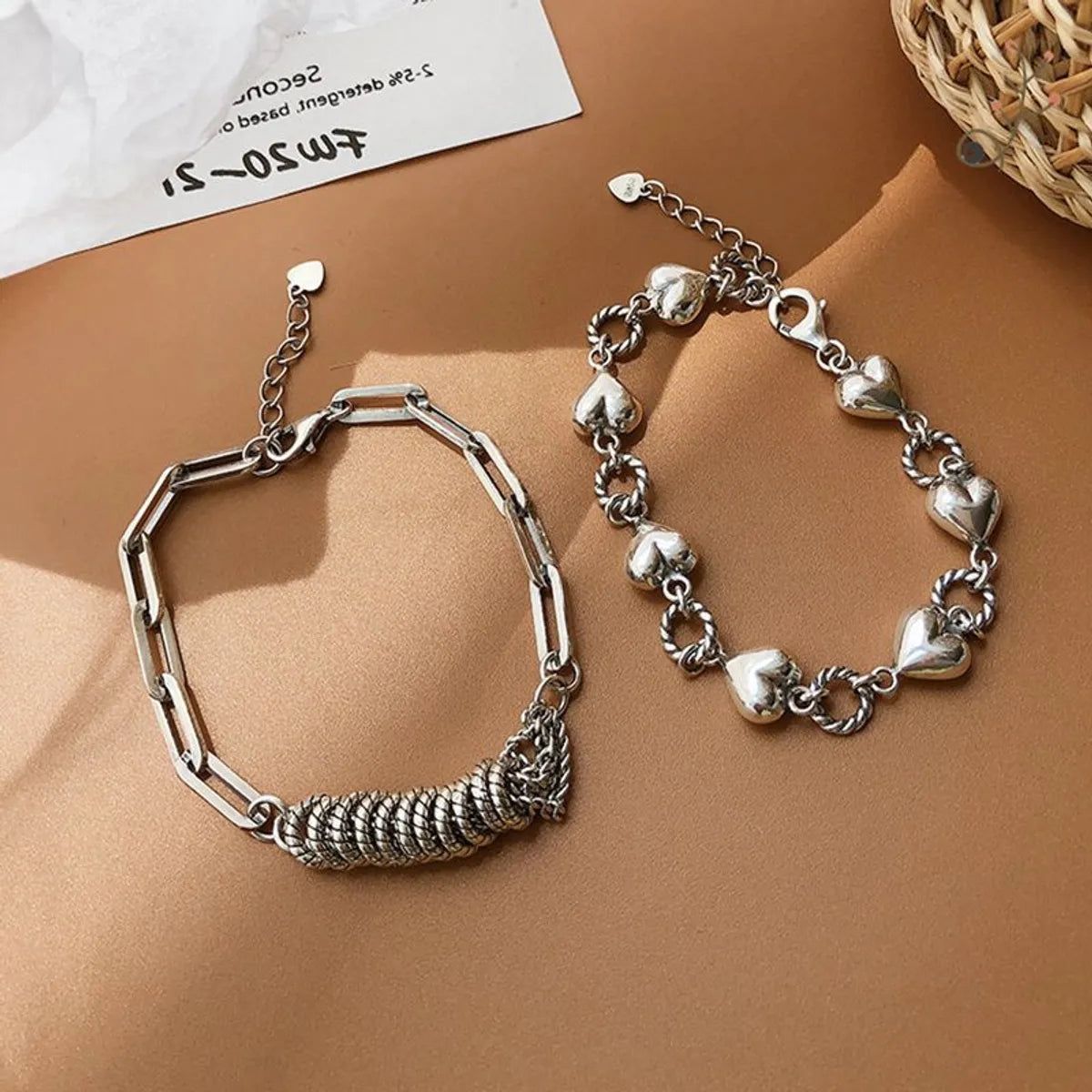 women's thin bangle bracelets-Simple Style Classic Style Heart Shape Gold Plated Alloy Wholesale Bracelets