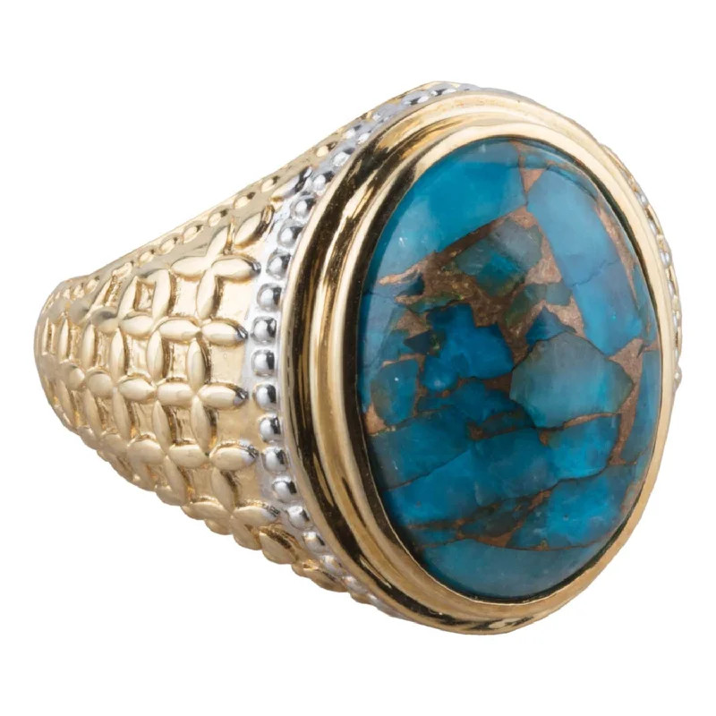 women's oval cut rings-Turquoise Delight Men's Ring