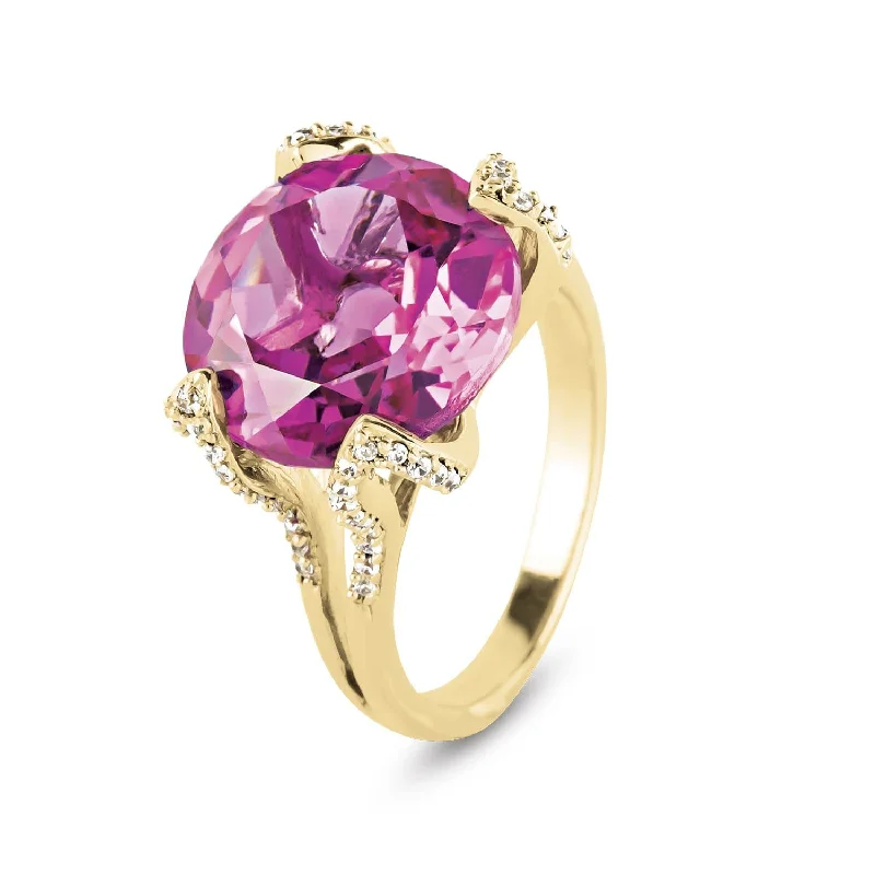 women's heart-shaped rings-Pink Melody Ladies' Ring