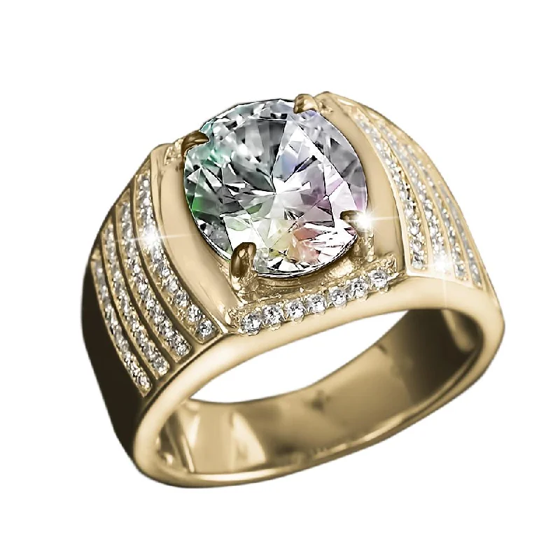 women's engagement rings with colored diamonds-King Men's Ring