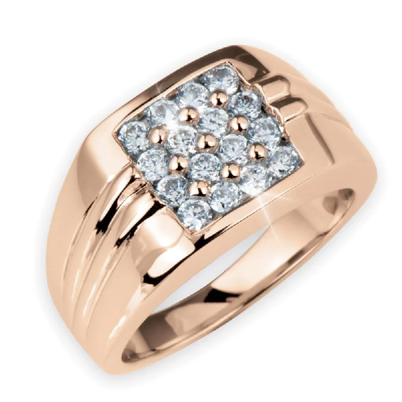 women's eternity diamond rings-Mirage Men's Ring Rose Gold