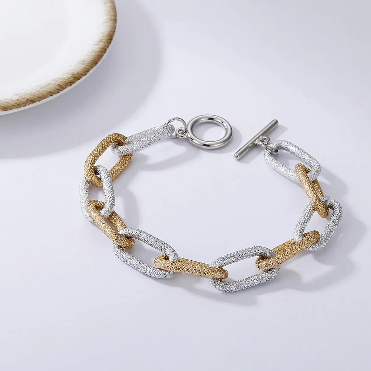 Gold and Silver Matt Bracelet