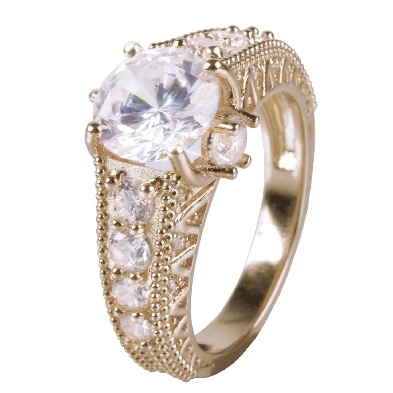 women's timeless engagement rings-Golden Amor Ring