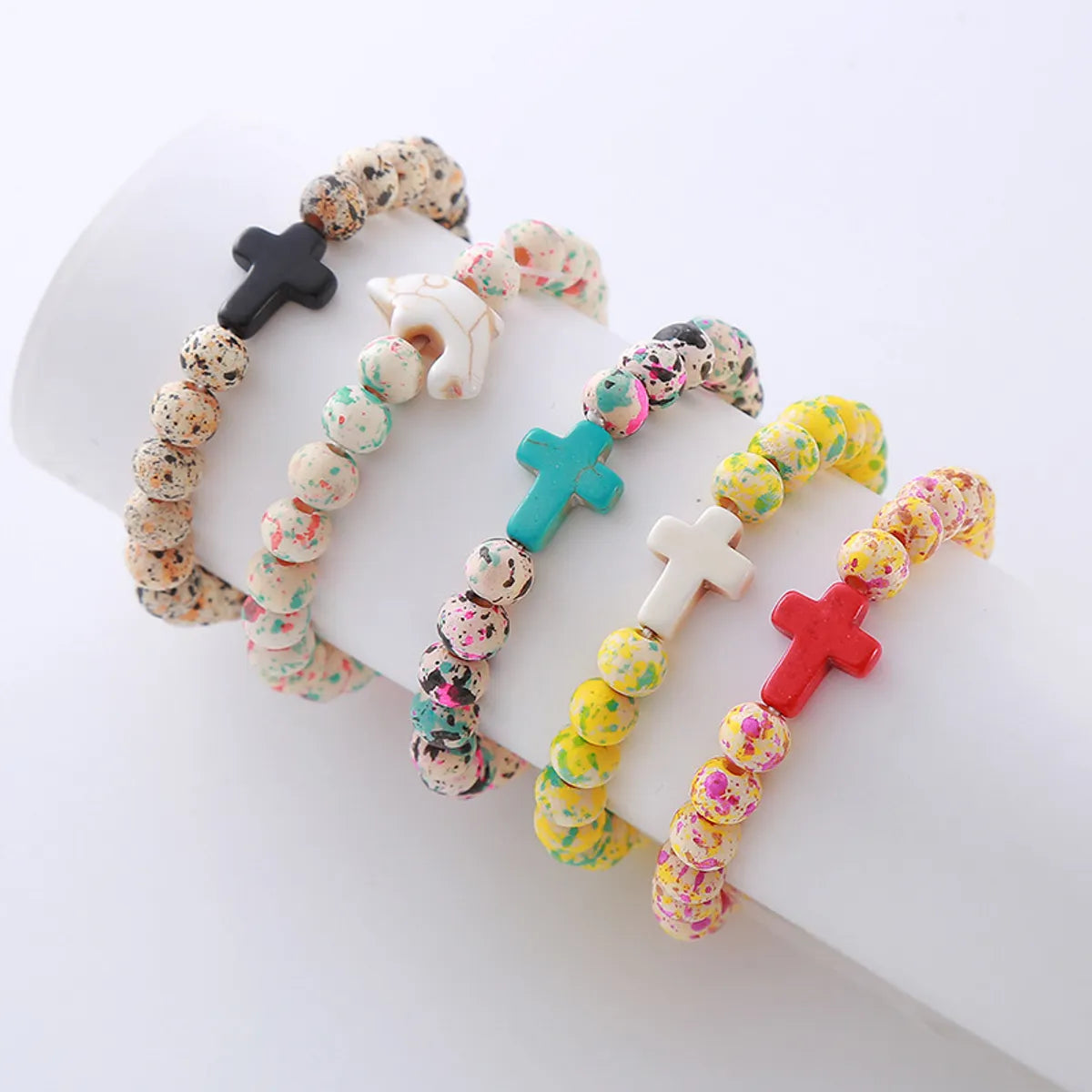 women's statement bracelets-Simple Style Classic Style Cross Wood Wholesale Bracelets