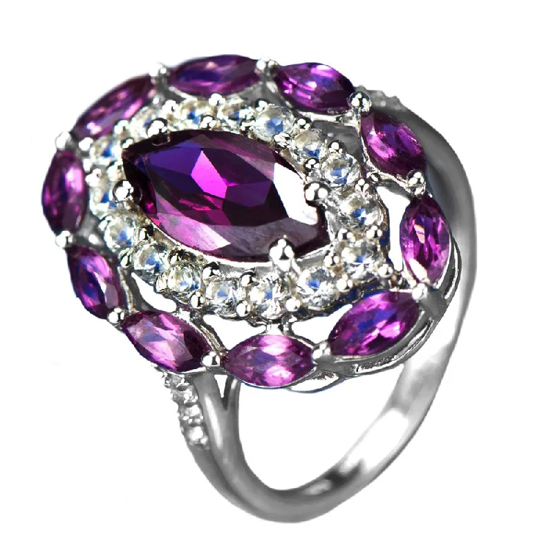 women's infinity symbol rings-Rhodolite Rhapsody Ring