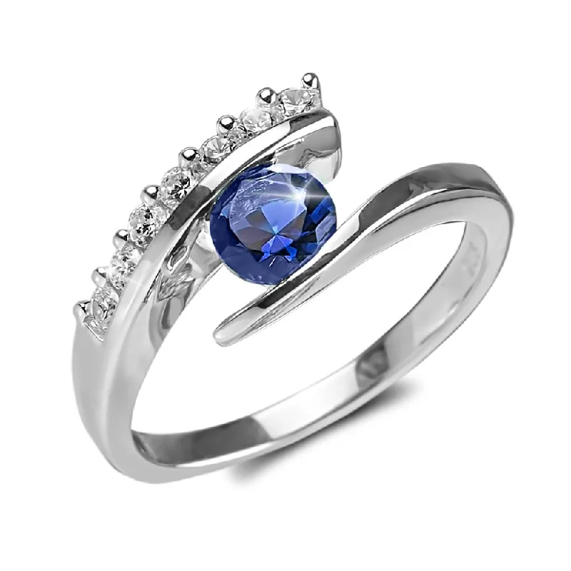 women's zodiac rings-Eva Blue Ring