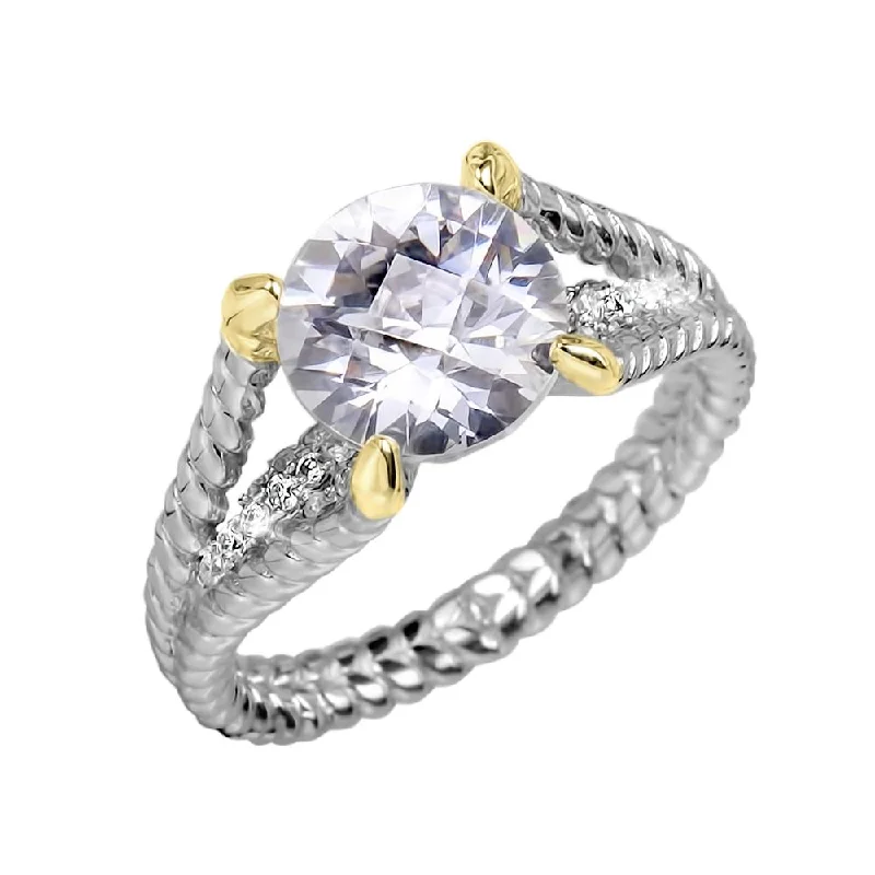 women's white gold rings-Solitaire Delight Ring