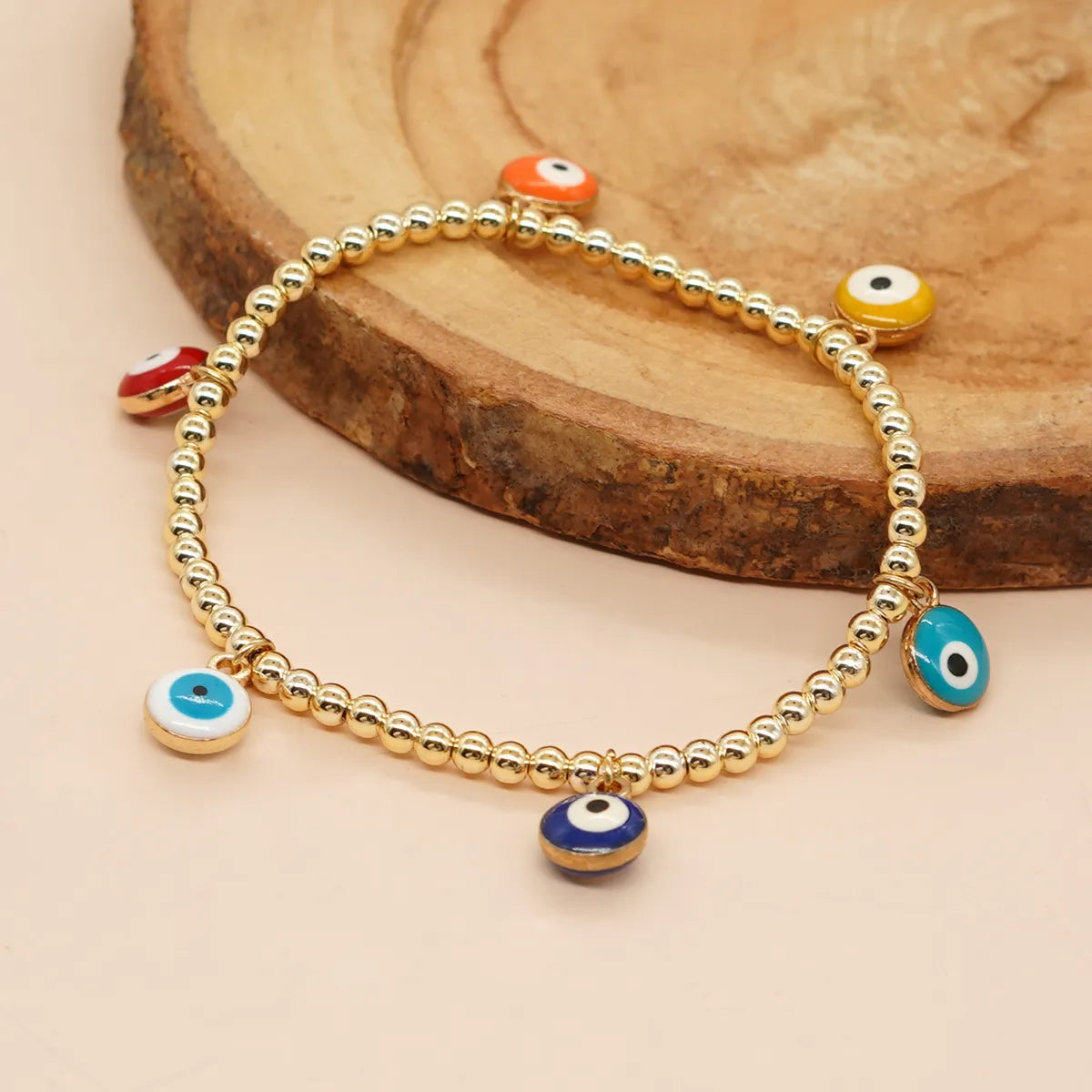 women's crystal bracelets-Modern Style Eye Copper Bracelets